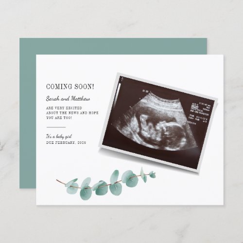 Budget Eucalyptus Pregnancy Girl Baby Reveal