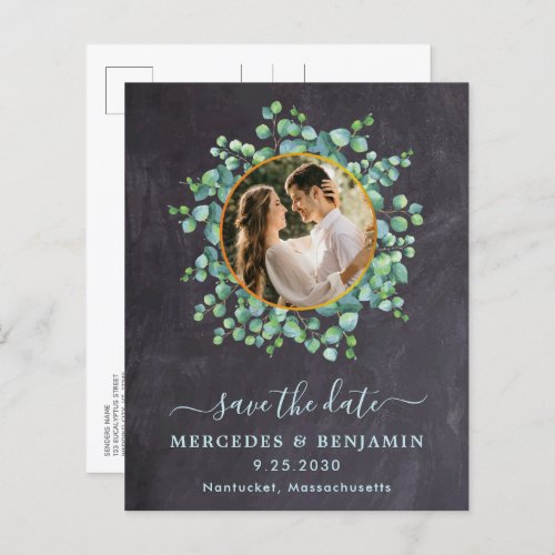 Budget Eucalyptus QR Code Wedding Save The Date