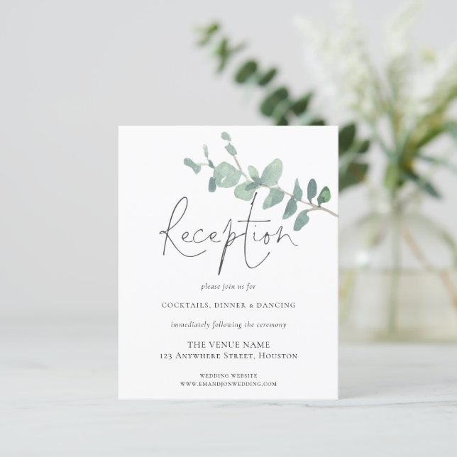 Budget Eucalyptus Reception Wedding Enclosure (Standing Front)