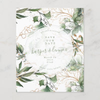 Budget Eucalyptus  Save The Date Boho Circle