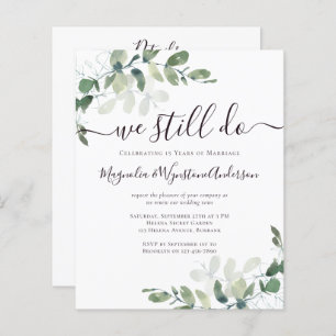 Budget Eucalyptus Vow Renewal Invitation