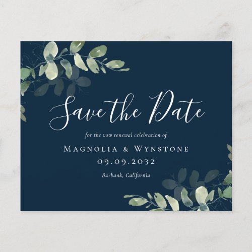 BUDGET Eucalyptus Vow Renewal Save The Date