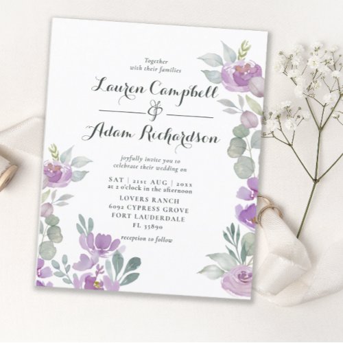 Budget Eucalyptus Watercolor Pink Wedding