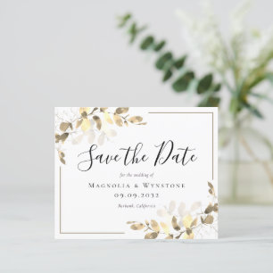 BUDGET Eucalyptus Watercolor Wedding Save The Date