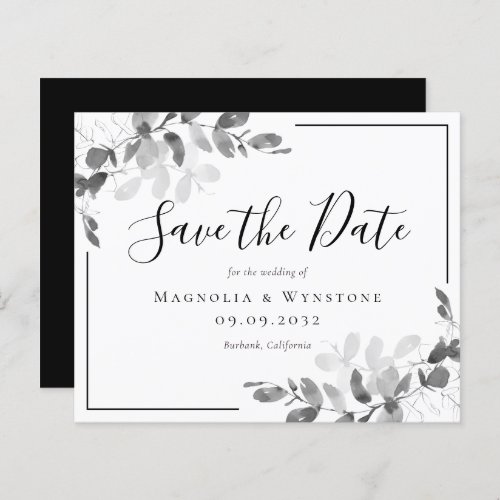 BUDGET Eucalyptus Watercolor Wedding Save The Date