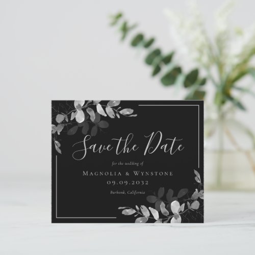 BUDGET Eucalyptus Watercolor Wedding Save The Date