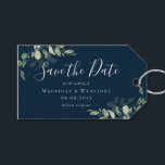 BUDGET Eucalyptus Watercolor Wedding Save The Date Gift Tags<br><div class="desc">Let your friends and family know that you have set a date for your wedding with this beautiful watercolor eucalyptus Save the Date tag. **PLEASE READ BEFORE ORDERING** If you make changes to the shape or size or choose another product and the design is cropped in any way or doesn't...</div>