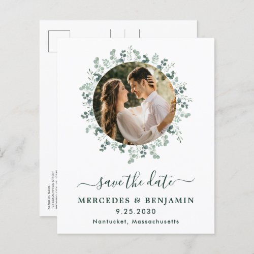 Budget Eucalyptus Wedding QR Code Save The Date