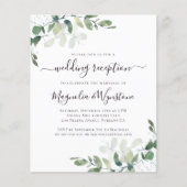 BUDGET Eucalyptus Wedding Reception Invitation (Front)