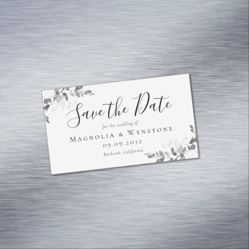 BUDGET Eucalyptus Wedding Save The Date Business C Business Card Magnet