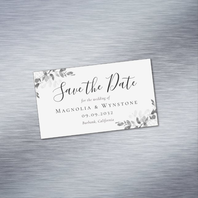 BUDGET Eucalyptus Wedding Save The Date Business C Business Card Magnet (In Situ)