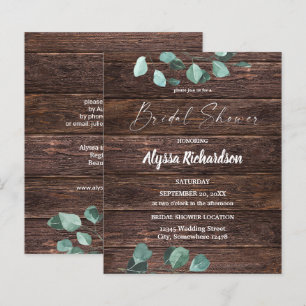 Budget Eucalyptus & Wood Greenery Bridal Shower