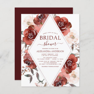 Budget Fall Bridal Shower Burnt Orange Floral