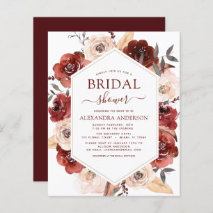 Budget Fall Bridal Shower Burnt Orange Floral