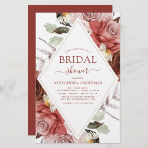 Budget Fall Bridal Shower Terracotta Floral
