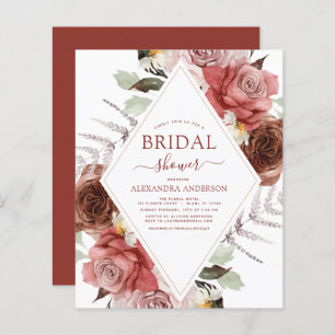 Budget Fall Bridal Shower Terracotta Floral