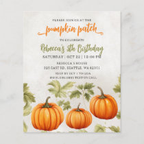 Budget Fall Burnt Orange Pumpkin Patch Birthday