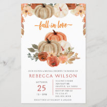 Budget Fall In Love Fall Bridal Shower Invitation