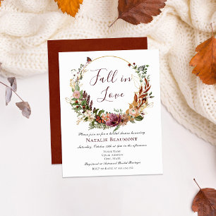 Budget Fall in Love Floral Greenery Bridal Shower