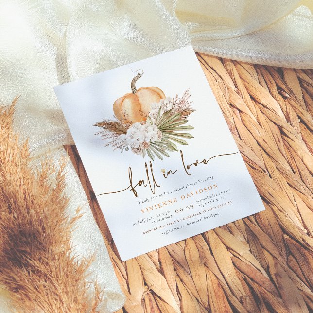 Budget Fall In Love Pampas & Pumpkin Bridal Shower (Creator Uploaded)