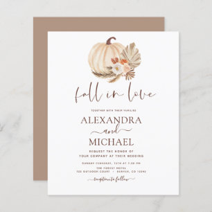 Budget Fall in Love Wedding Pampas Grass Pumpkin