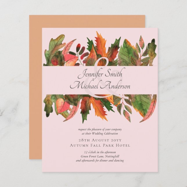 BUDGET Fall Leaves Wedding (Front/Back)