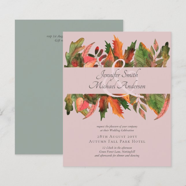 BUDGET Fall Leaves Wedding (Front/Back)