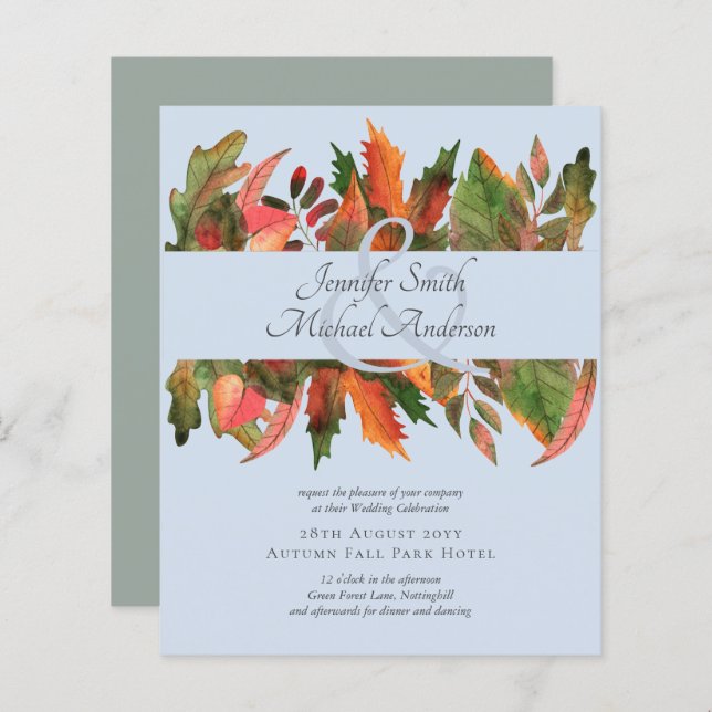 BUDGET Fall Leaves Wedding (Front/Back)