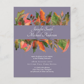 BUDGET Fall Leaves Wedding Flyer