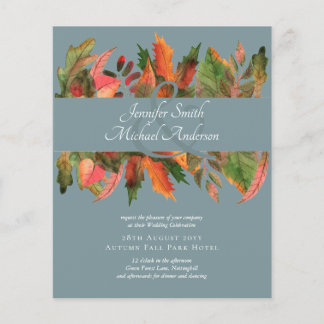 BUDGET Fall Leaves Wedding Flyer