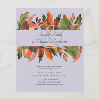 BUDGET Fall Leaves Wedding Flyer