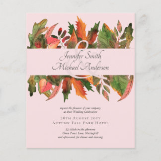 BUDGET Fall Leaves Wedding Flyer