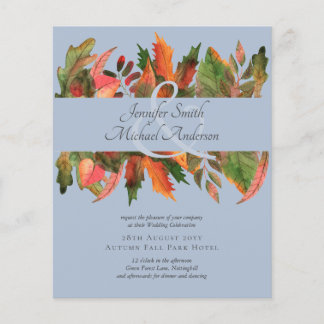 BUDGET Fall Leaves Wedding Flyer