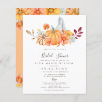 Budget Fall Pumpkins Bridal Shower Invitation