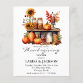 Budget Fall Richness Thanksgiving Invitation (Front)