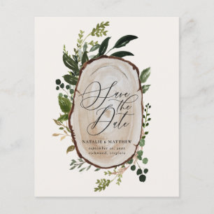 budget Fall rustic farmhouse wedding announcement Flyer