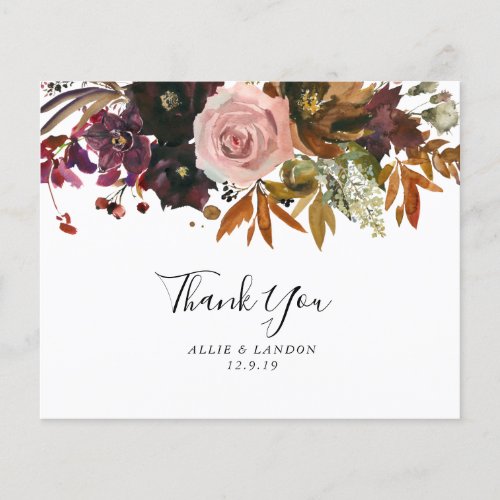 BUDGET Fall Thank You Card Flyer