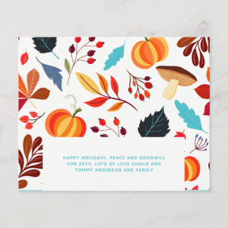 Budget Fall Thanksgiving Card Modern Pumpkins