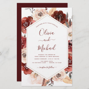 Budget Fall Wedding Burnt Orange Floral