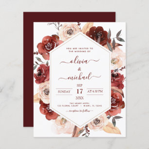 Budget Fall Wedding Burnt Orange Floral