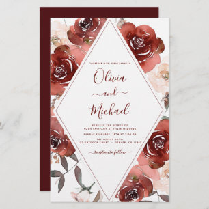 Budget Fall Wedding Burnt Orange Floral