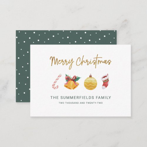 Budget Family Christmas Modern Non Photo Note Card