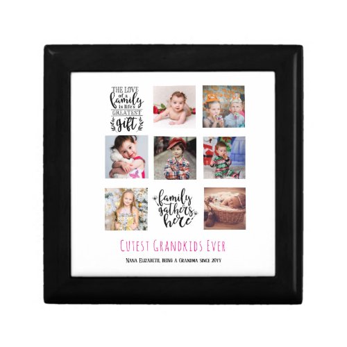 Budget Family Photo Collage Gift Grandparent Pa Ma Gift Box