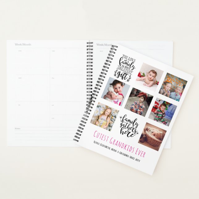 Budget Family Photo Collage Gift Grandparent Pa Ma Planner (Display)