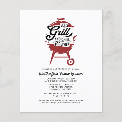 Budget Family Reunion Annual Party Invitation