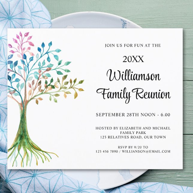 Budget Family Reunion Family Tree Invitation (Creator Uploaded)