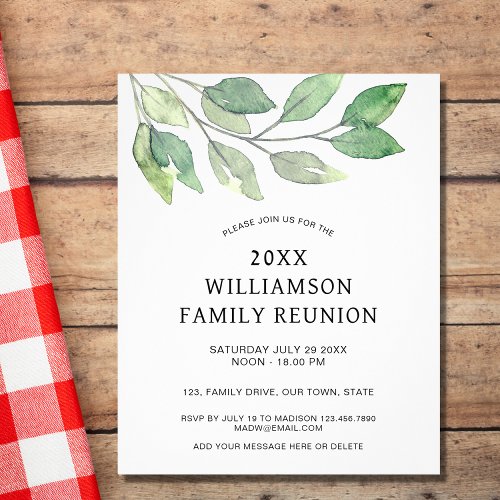 Budget Family Reunion Invitation Flyer