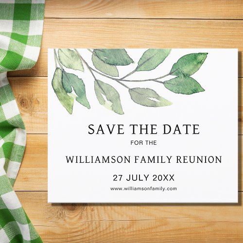 Budget Family Reunion Save The Date Announcement