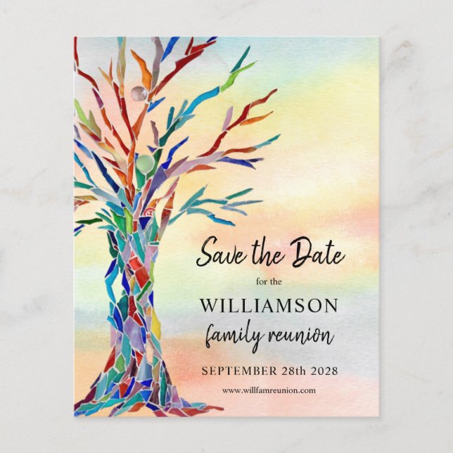 Budget Family Reunion Save The Date Card (Front)