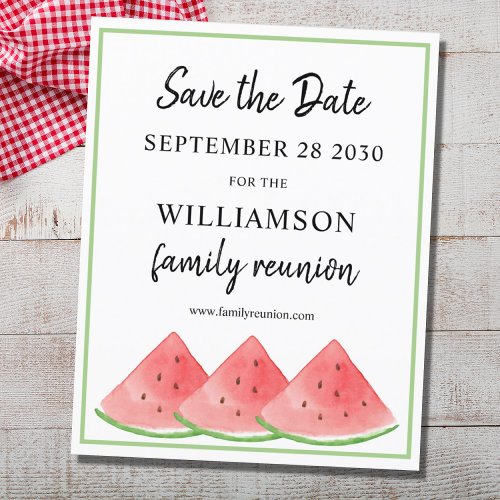 Budget Family Reunion Watermelon Save The Date 